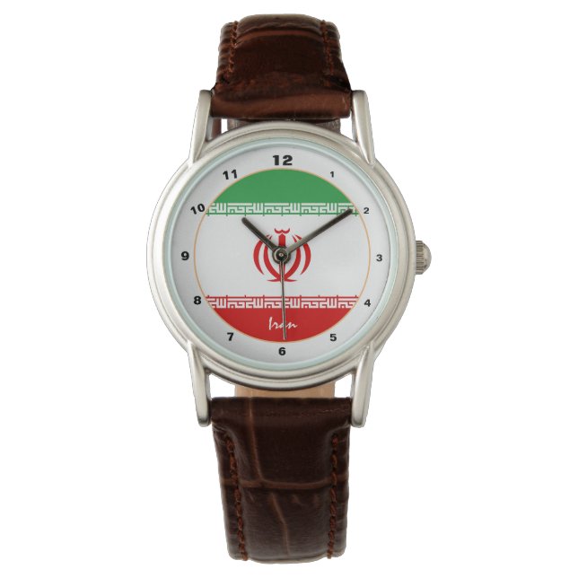 Iranska Flagga & Iran trendig mode /design watch Armbandsur (Framsida)