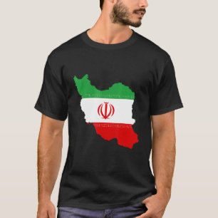 Iranska flagga iranska karta iranska kvinnor t shirt