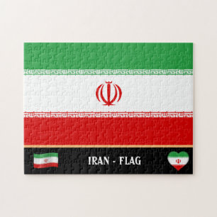 Iranska Flagga och iranska land / Iran Pussel