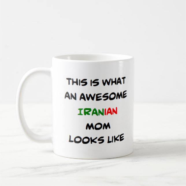 Iranska mamma, fantastisk kaffemugg (Vänster)