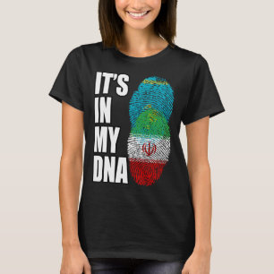Iranska och Kazakstan Mix DNA Heritage Flagga T Shirt