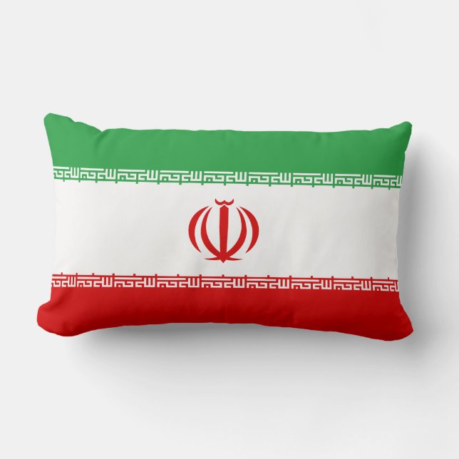 Iranska (persiska) flagga lumbarkudde (Framsida)