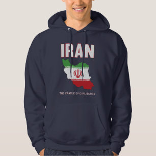 Iranska Pridet Iranska Flagga Karta Persia Hoodie