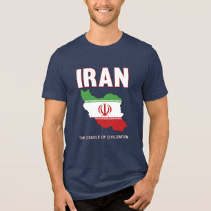 Iranska Pridet Iranska Flagga Karta Persia T Shirt