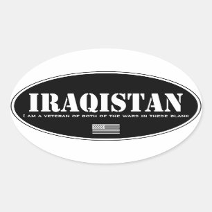 Iraqistan Ovalt Klistermärke