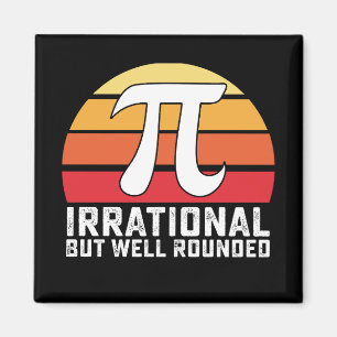 Irationell men väl avrundad Pi-dags matte vintage Magnet