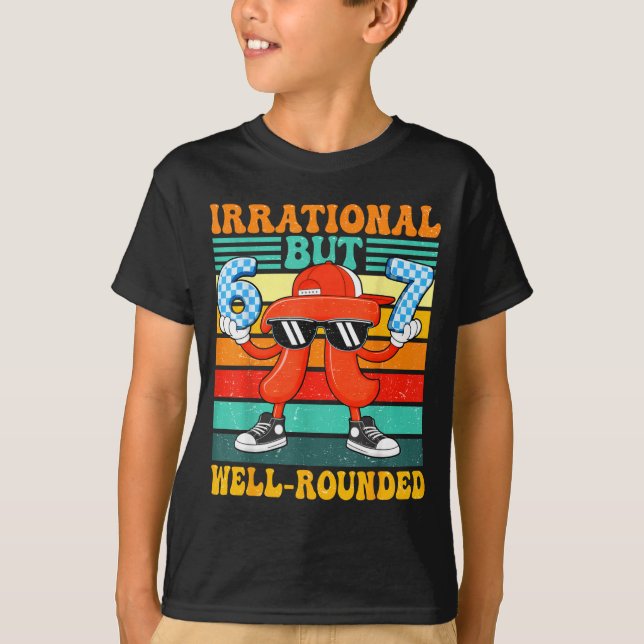 Irationellt men välrundat 67 nummer meme 3.14 fo t shirt (Framsida)