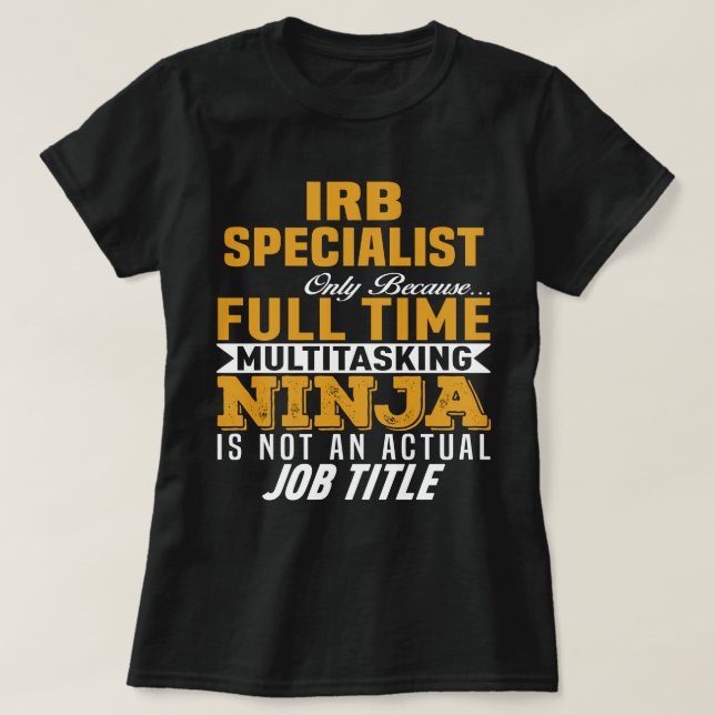 IRB-specialister T Shirt (Design framsida)