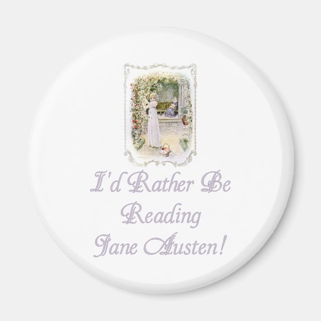 IRBR Jane Austen! Magneter, 2 former, 4 storlekar Magnet (Framsidan)