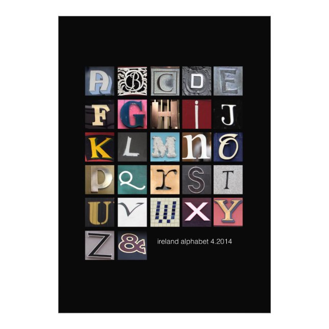 ireland alphabet fototryck (Framsidan)