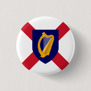 Ireland Badge - Kor & Harp Shield Knapp