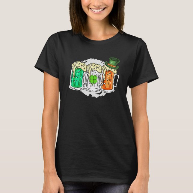 Ireland beer Irish St Patrick's Day T Shirt (Framsida)