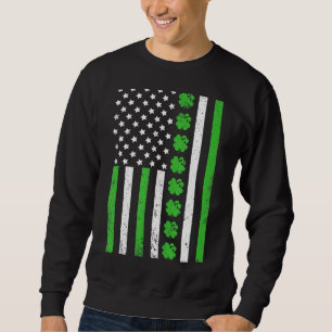 Ireland Bowling Sport USA flagga Shamrock St Patri Lång Ärmad Tröja