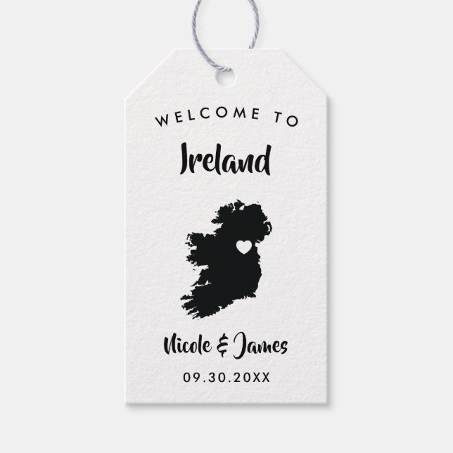 Ireland Bröllop Welcome Bag Märkre, Storbritannien Presentetikett (Framsidan)