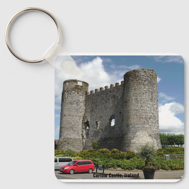 Ireland Carlow Castle, County GAA Flagga Nyckelring (Framsida)