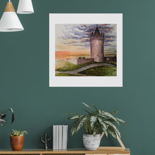Ireland Castle Art Print – Doolin County Clare Poster (Vardagsrum 1)