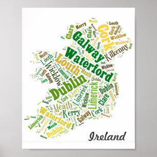 Ireland Cities Ord Art Poster