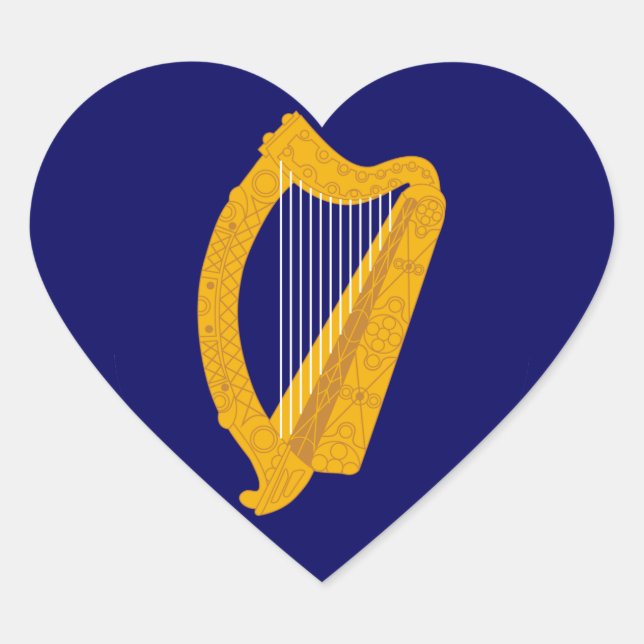 ireland emblem hjärtformat klistermärke (Framsida)