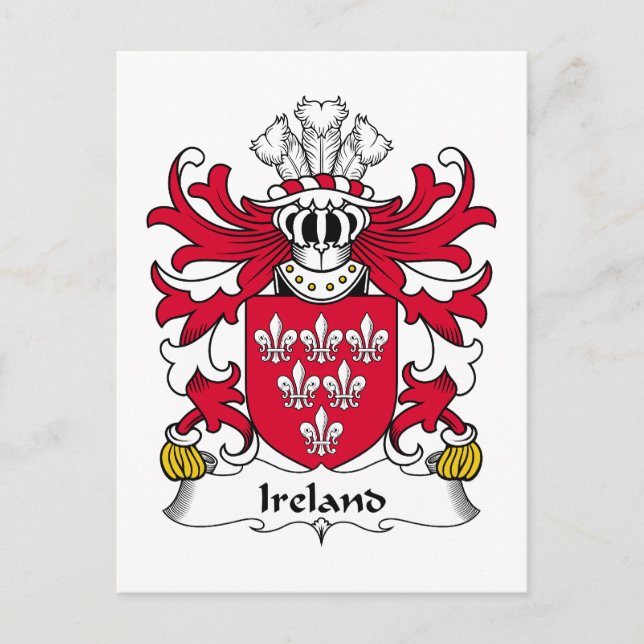 Ireland Family Crest Vykort (Framsida)