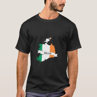  ireland flag map t shirt