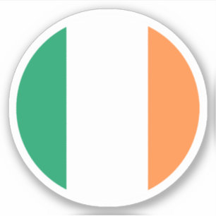 Ireland Flagga Round Sticker Klistermärken