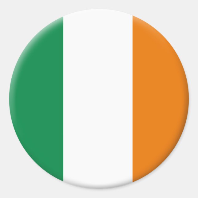 Ireland Flagga Stickers Runt Klistermärke (Framsida)
