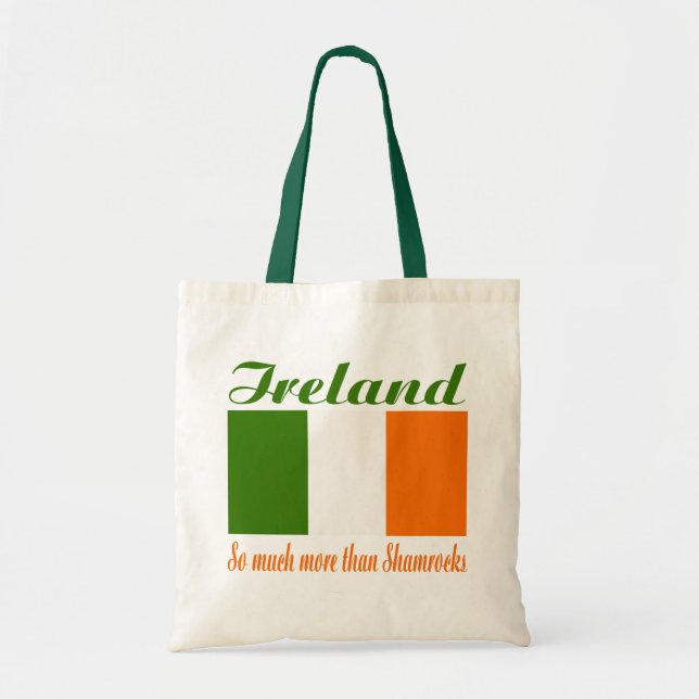 Ireland Flagga Tote Bag Tygkasse (Framsidan)