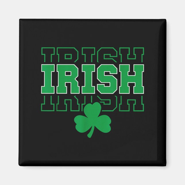 Ireland Irish Ancestry Varsity Style For Men Women Magnet (Framsidan)
