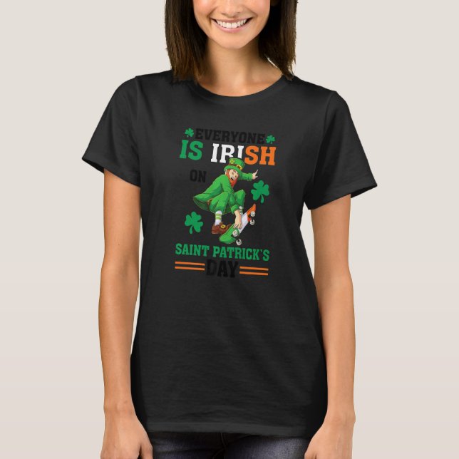 Ireland Irishman Irish Map Irish Flag St Patricks  T Shirt (Framsida)