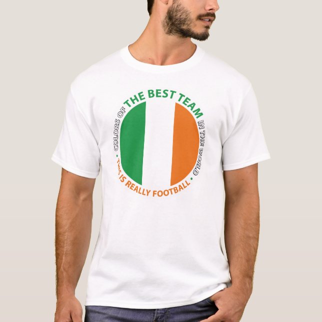 Ireland Irlanda Art Shield Tee Shirt (Framsida)