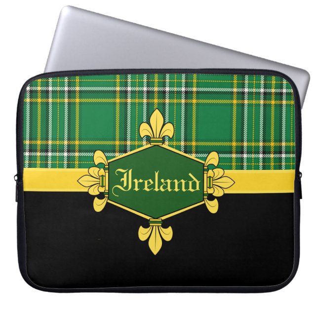 Ireland National Tartan, Anpassa till namn Laptop Fodral (Framsidan)
