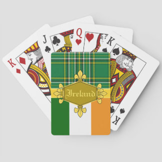 Ireland National Tartan,flagga, Customique with na Casinokort