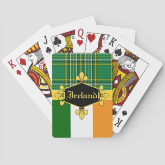 Ireland National Tartan,flagga, Customique with na Casinokort