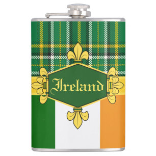 Ireland National Tartan,flagga, Customique with na Fickplunta