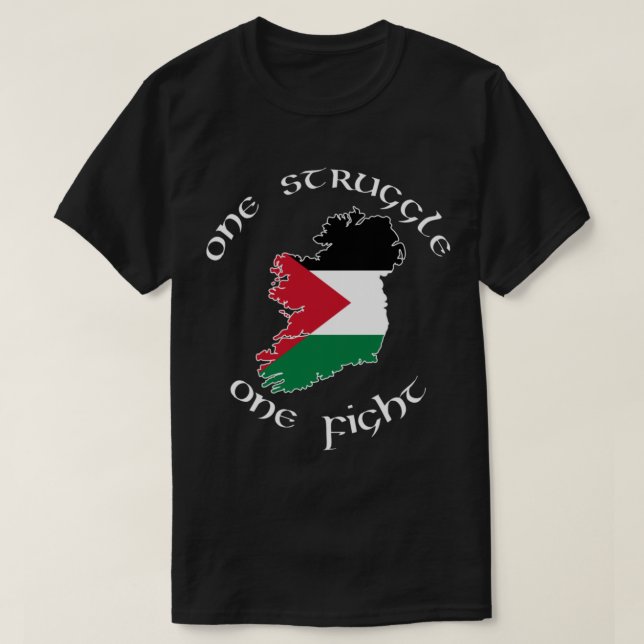 Ireland Palestine - One Struggle, One Fight Premiu T Shirt (Design framsida)