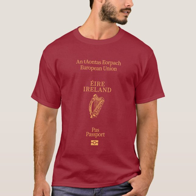 Ireland passport cover t shirt (Framsida)