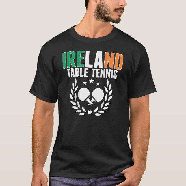 Ireland Ping Pong     Irish Table Tennis Team Supp T Shirt (Framsida)