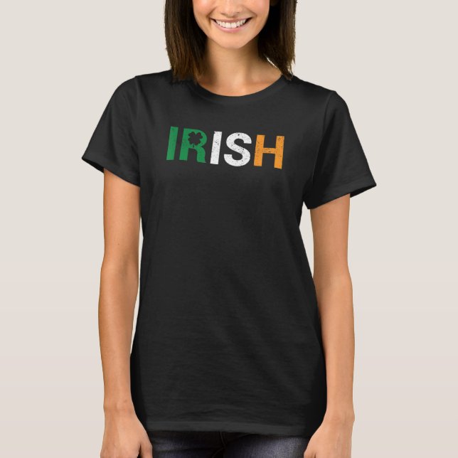 Ireland Pride Funny Shamrock Leprechaun Patriotic  T Shirt (Framsida)