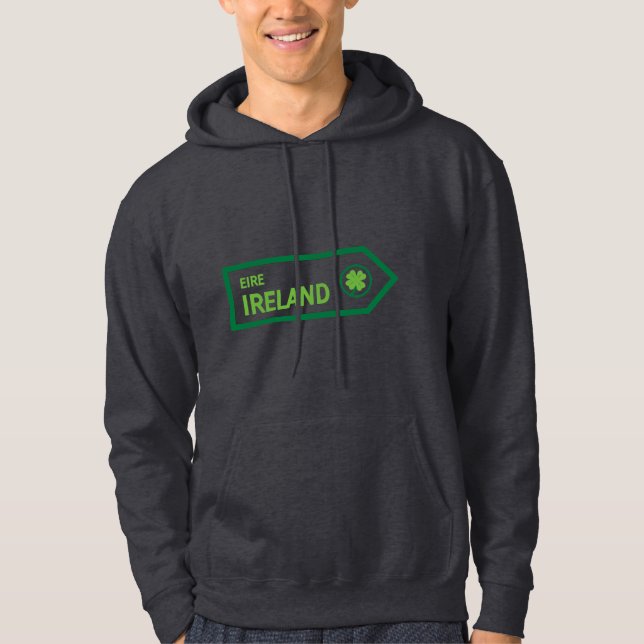 Ireland Road Sign Hoodie (Framsida)