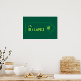 Ireland Road Sign Poster