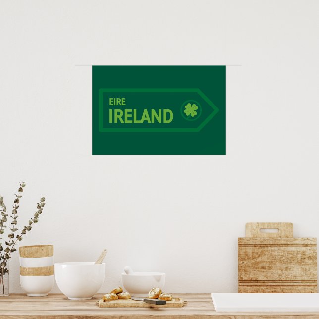 Ireland Road Sign Poster (Kök)