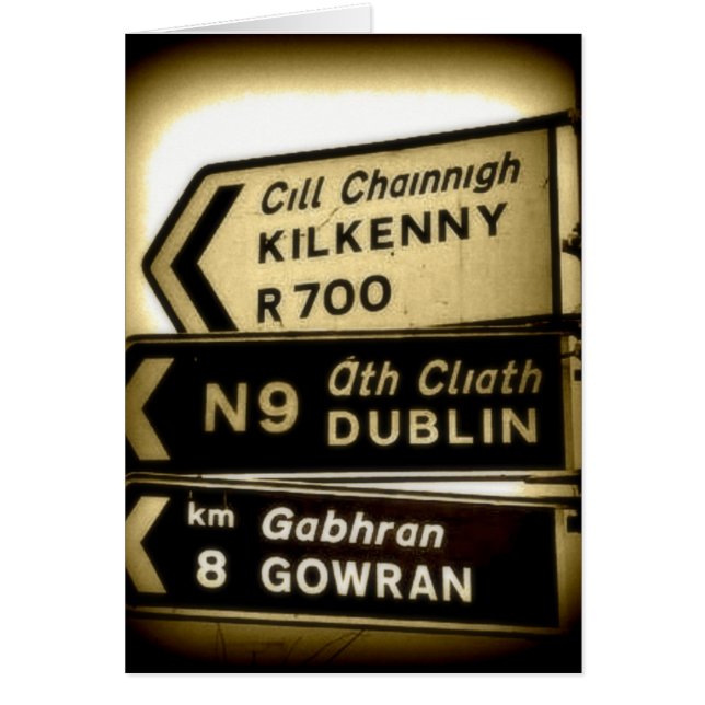Ireland Roadside Signs Hälsningskort (Framsidan)