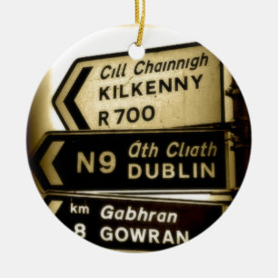 Ireland Roadside Signs Julgransprydnad Keramik