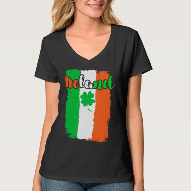 Ireland shamrock St Patrick's Day  1 T Shirt (Framsida)