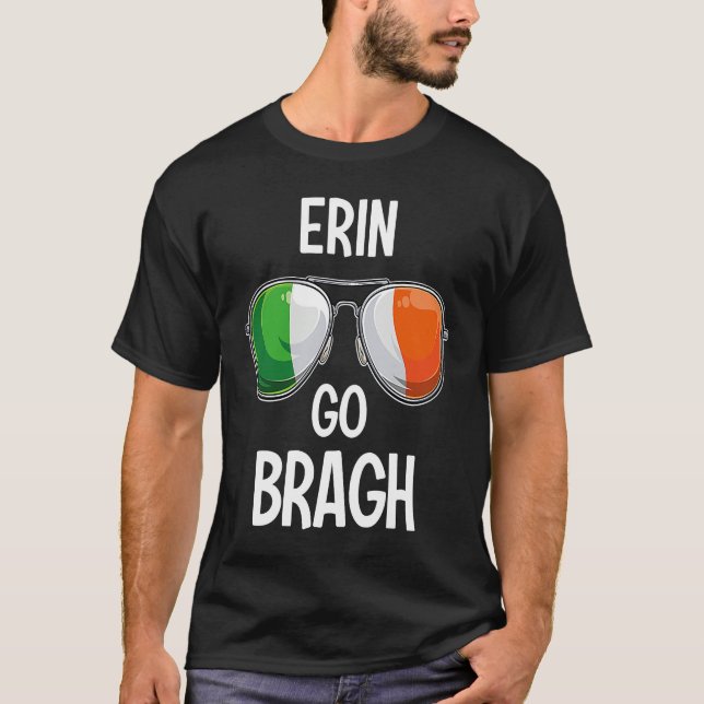 Ireland St Patrick's Day Party Irish Erin Go Bragh T Shirt (Framsida)
