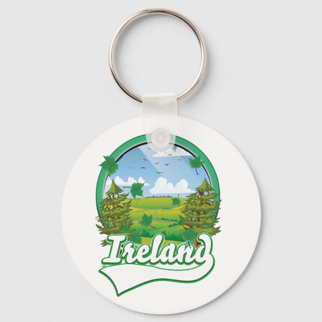 Ireland Travel logotyp Nyckelring (Framsida)