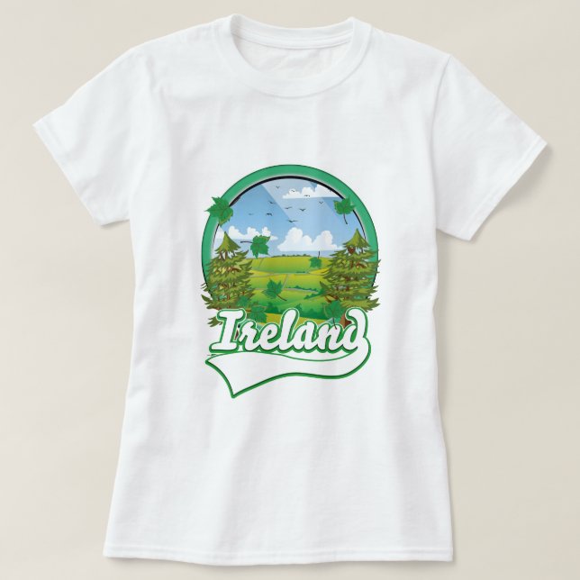 Ireland Travel logotyp T Shirt (Design framsida)