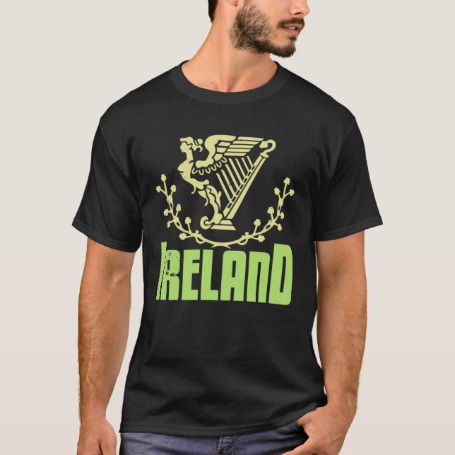 Ireland USA America Irish Gaelic American T Shirt (Framsida)