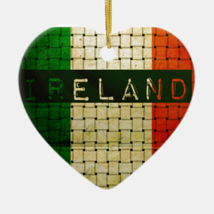 Ireland Woven Flagga Julgransprydnad Keramik
