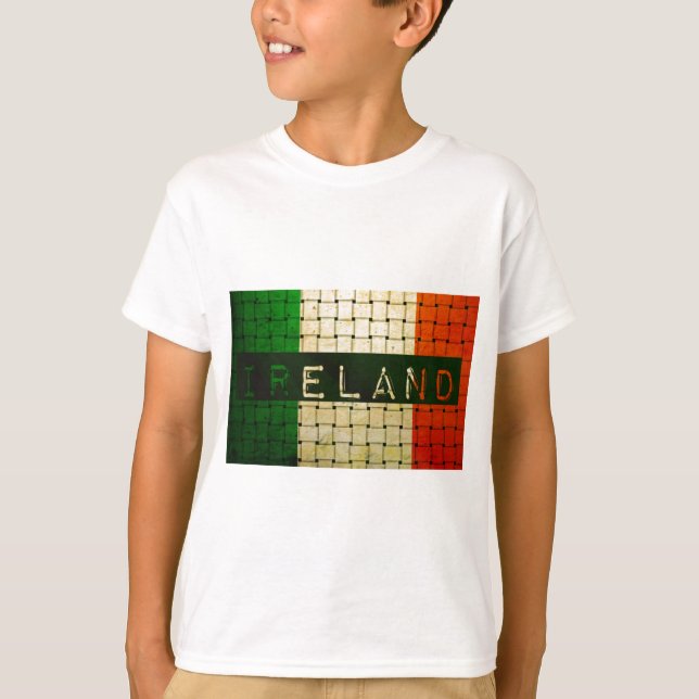 Ireland Woven Flagga Tee Shirt (Framsida)